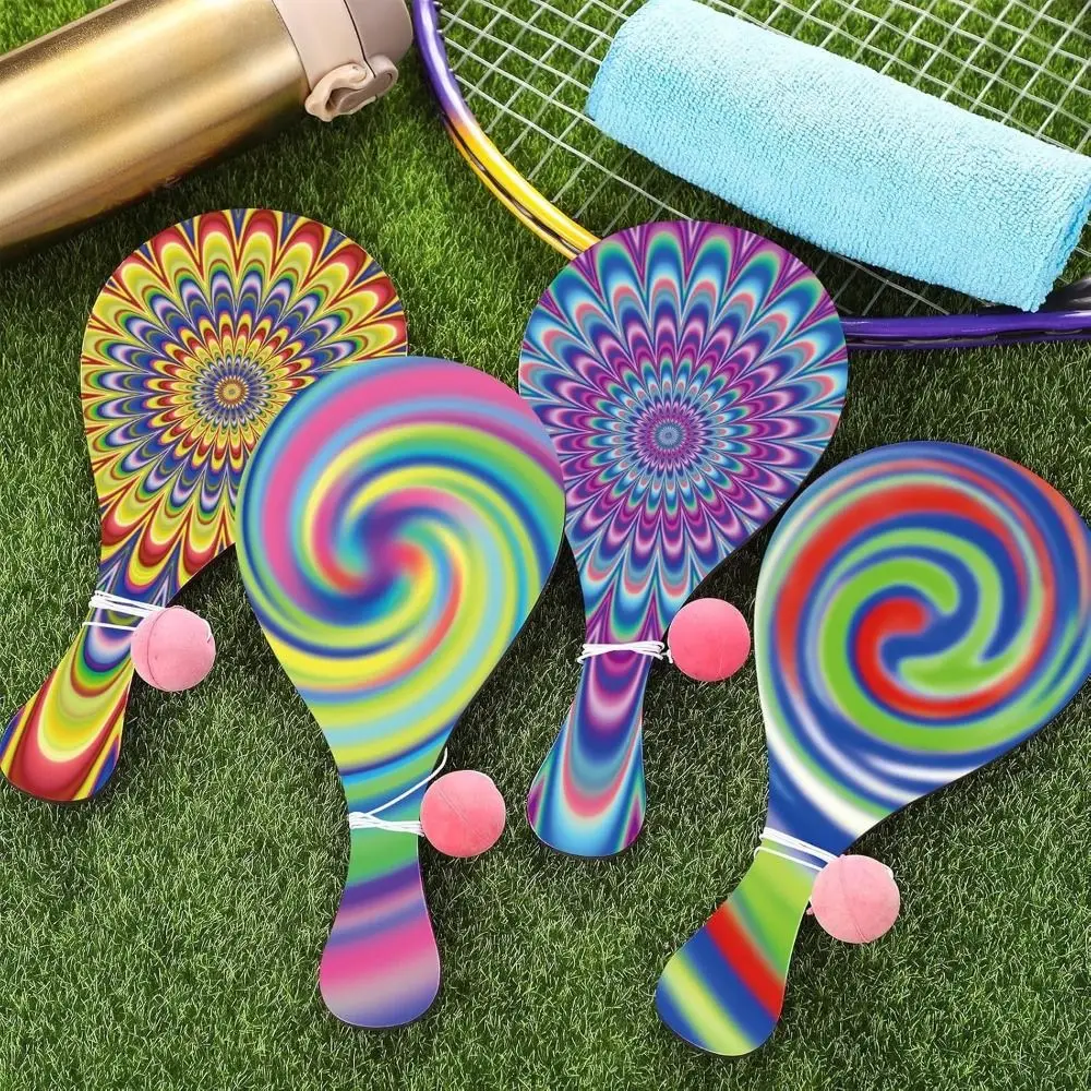 Paletas de Madera con Cuerda Elástica y Pelota – Juego Portátil - imagen 3