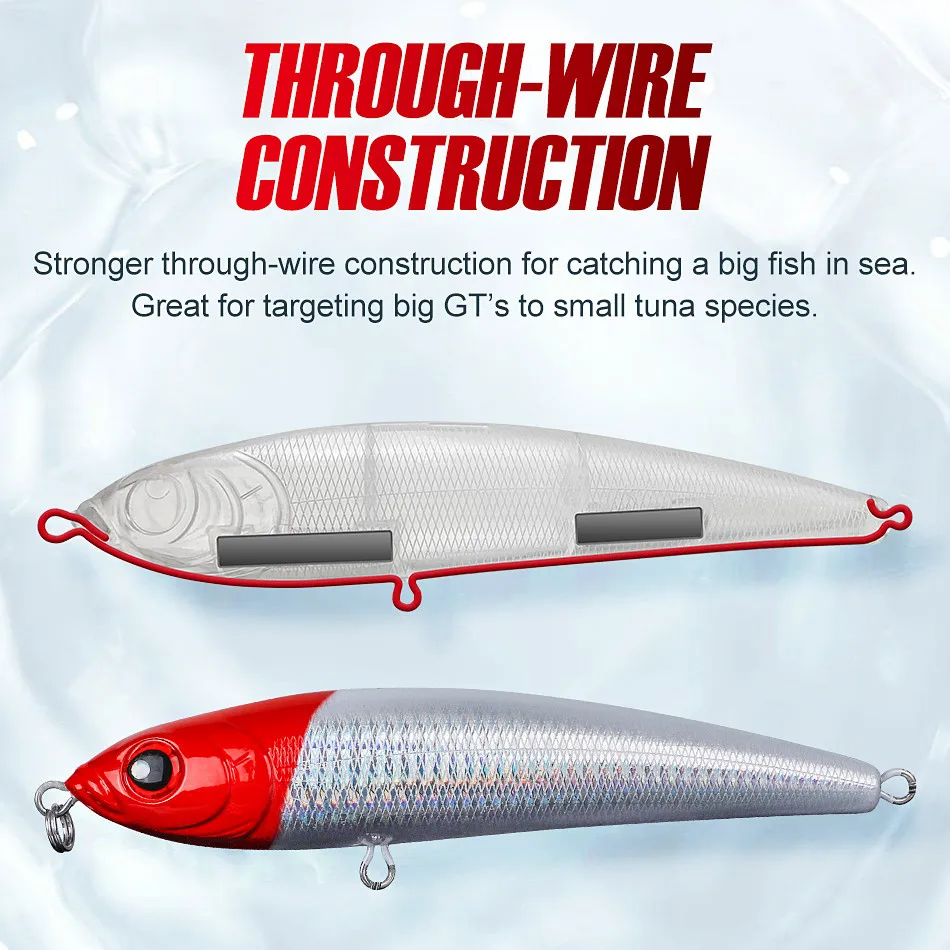 Noeby-cebos duros artificiales para pesca de atún, cebos duros de 14cm, 70g, 16cm, 98g, 2 piezas - imagen 2