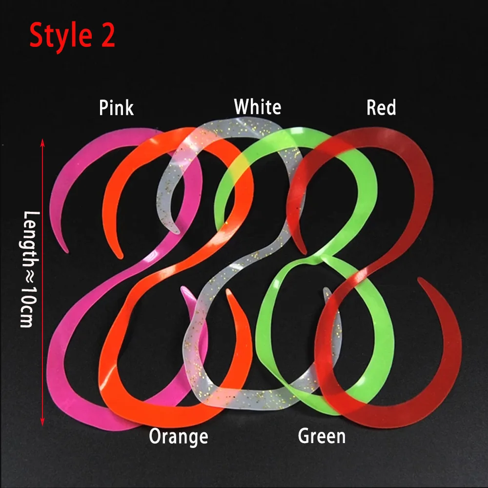 LIONRIVER 20 piezas faldas luminosas de goma de silicona Streamer remolques plantillas pargo pesca de agua salada Material de señuelo de curricán - imagen 3