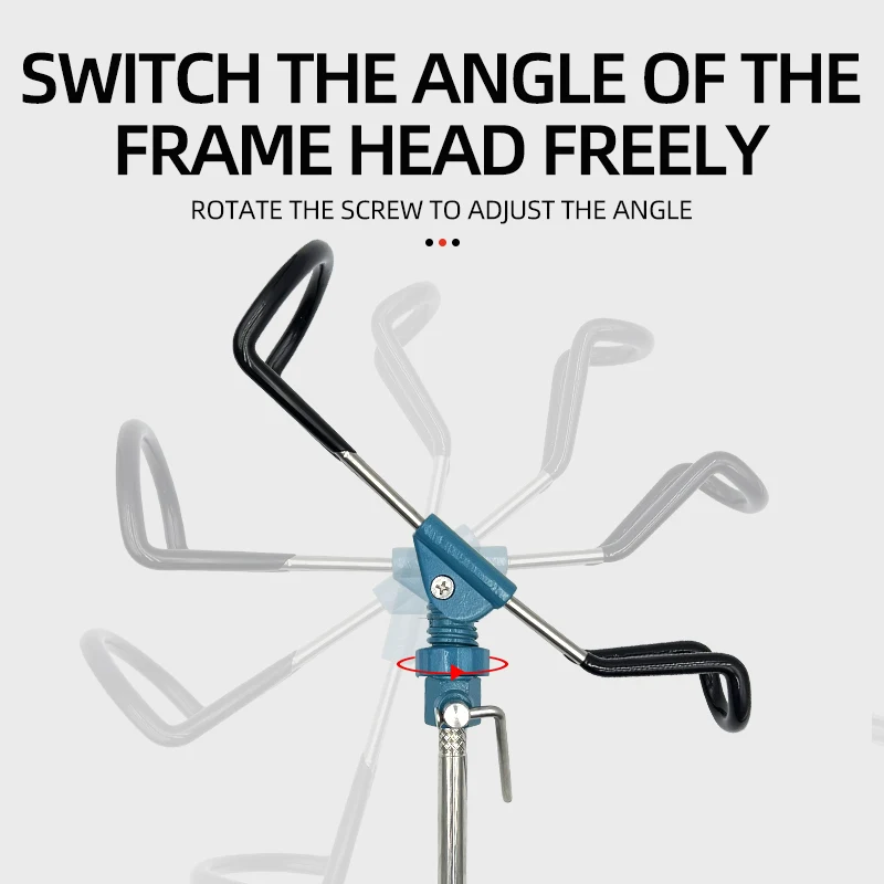 Herramientas de pesca, soportes para caña para banco, poste ajustable de 360 grados, soporte de playa, equipo de pesca - imagen 4