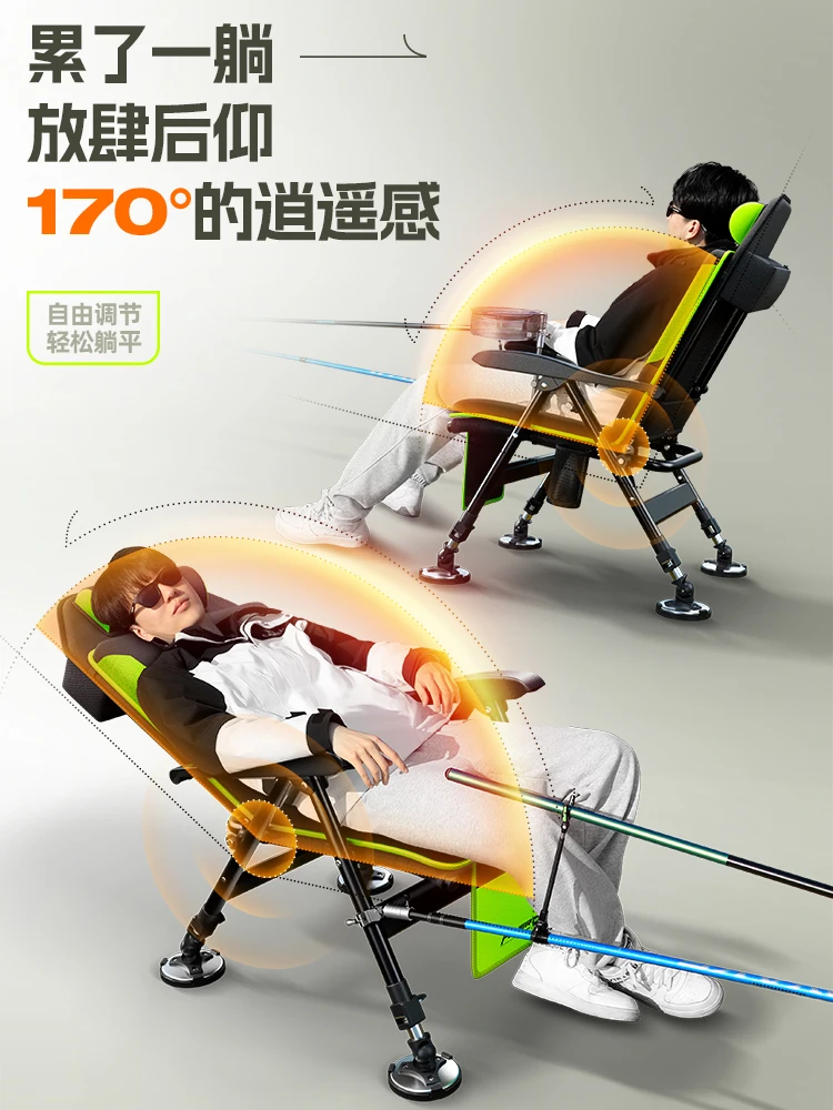 Silla de pesca europea 자 plegable 캠핑자 engrosada Silla de camping portátil 자 к mire для р - imagen 4