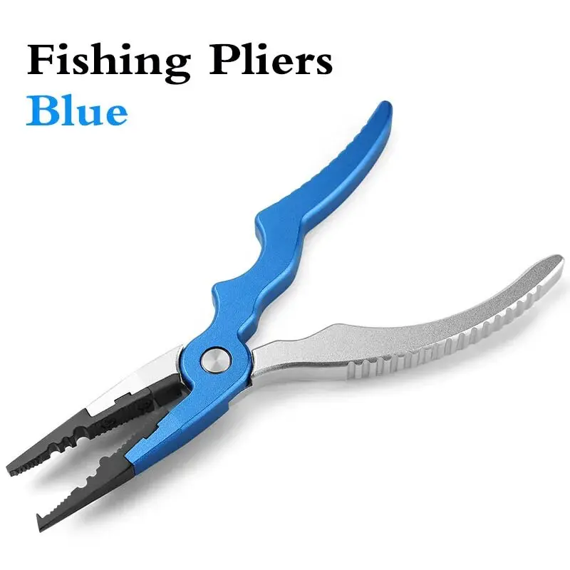 Alicates de pesca – Alicates de anillo dividido de acero inoxidable multifunción para pescar con cortador de línea y engarzadora