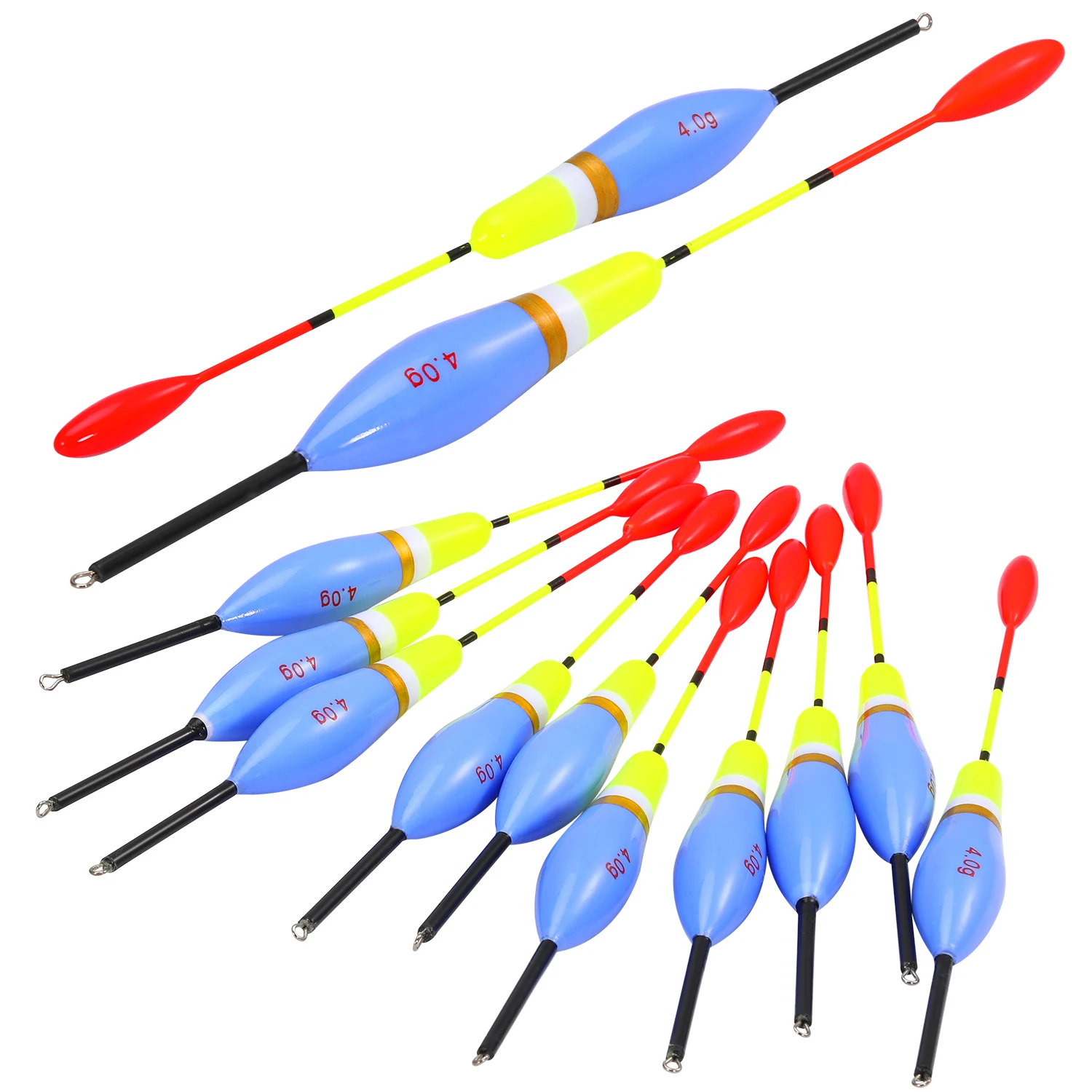 Sougayilang-Juego de flotadores de Pesca EVA, 10 unidades, 3-6g, flotador Vertical, cebo multifuncional, 4 colores, señuelo, aparejos de Pesca - imagen 2