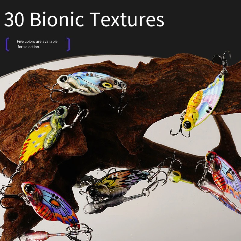 Cebo con cuchara vibratoria VIB, señuelo de pesca de lubina, mariposa, Metal, cebo Artificial VIB, señuelo de cigarra, cebo Vib 5g, 7g, 10g, 15g, 20g - imagen 4
