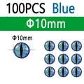 100pcs Blue 10mm