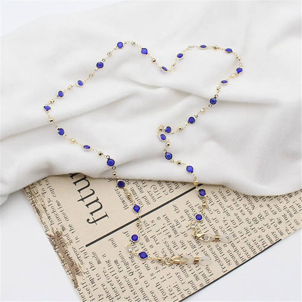 Hombres Mujeres Cuentas de vidrio Gafas largas Cadena Anteojos Cordón Accesorios para gafas Gafas - imagen 4