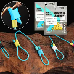 40/100 Uds punta de caña correas de amarre de caña rápida botón caña de pescar correa elástica punta de varilla hebilla autoblocante poste reutilizable