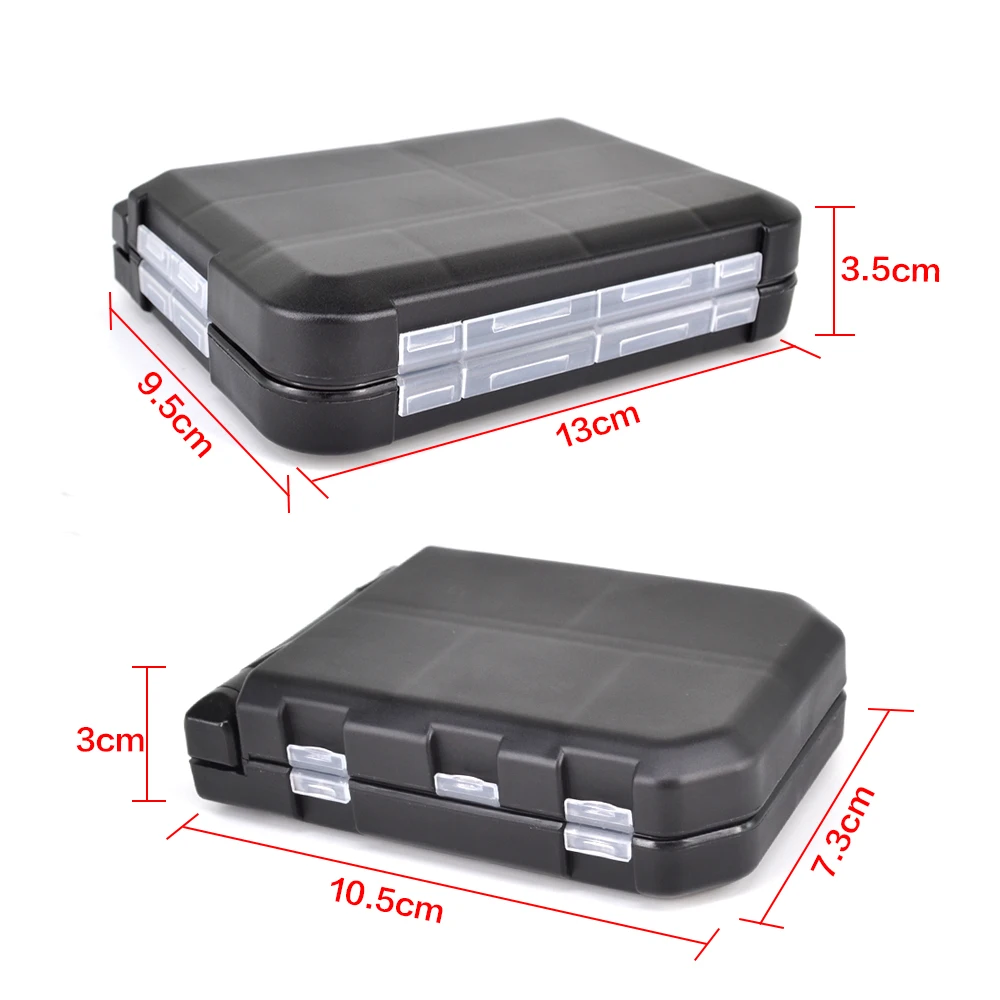 Hirisi-Mini estuche de almacenamiento con 10/16 compartimentos, caja de aparejos de pesca, anzuelo, señuelo, cebos, caja de almacenamiento de plástico, accesorios de pesca - imagen 3