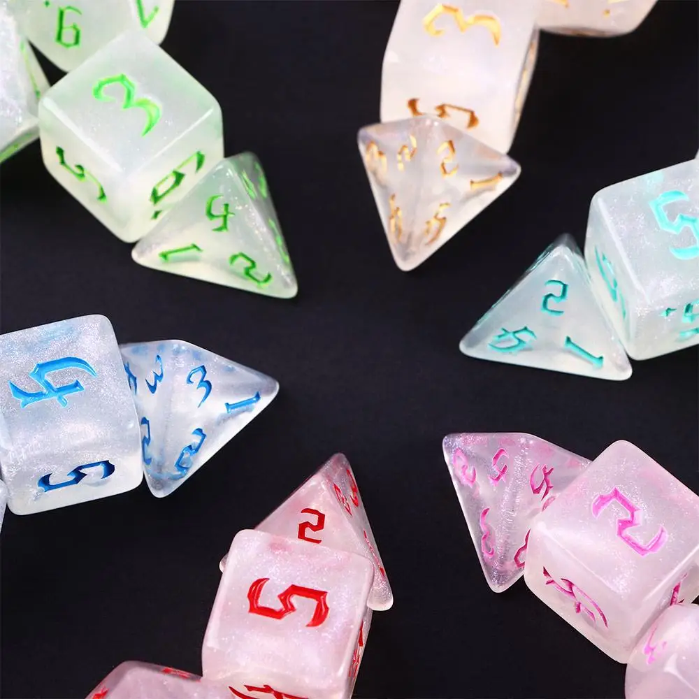 Dados poliédricos de acrílico para juegos de mesa y números - imagen 3