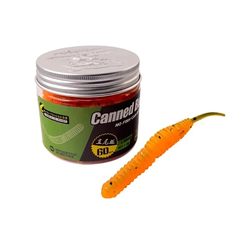 60 uds 1,2G/6Cm señuelo de Pesca Mini gusano suave camarón Jerkbait pez océano roca señuelo lubina suave olor a pescado Swimbait cebo suave Pesca - imagen 4