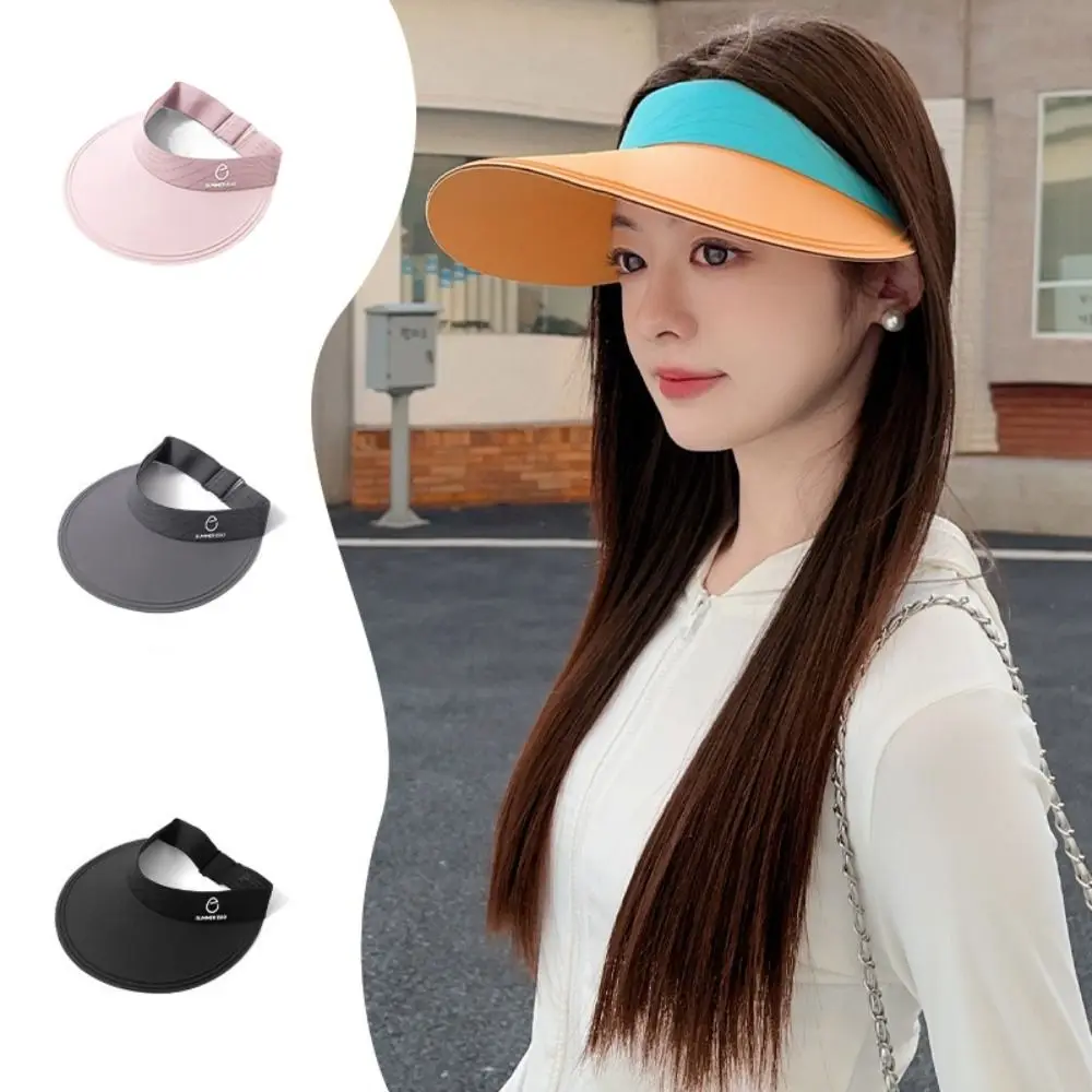 Moda UPF 50+ Sombrero para el sol para mujer Protección UV Visera transpirable Parte superior vacía Sombrero de playa de ala ancha Verano al aire libre - imagen 3
