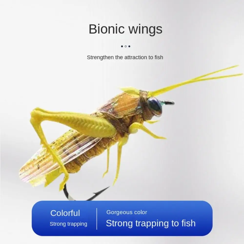 Señuelos de Pesca de insectos 2 #6 #, simulación de carretera, saltamontes, cebo de pesca de calamar, cebos artificiales duros, señuelo de lubina, aparejo de pesca, 1Pc - imagen 2