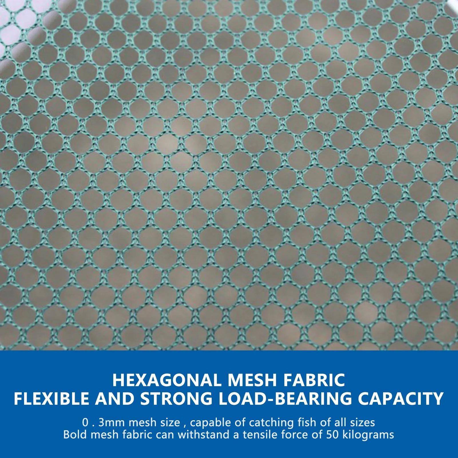 Red de pesca plegable de 50cm, jaula portátil de gran capacidad para camarones, cangrejos y carpa con bolsa de alimentación, malla de pesca redonda duradera para exteriores - imagen 4