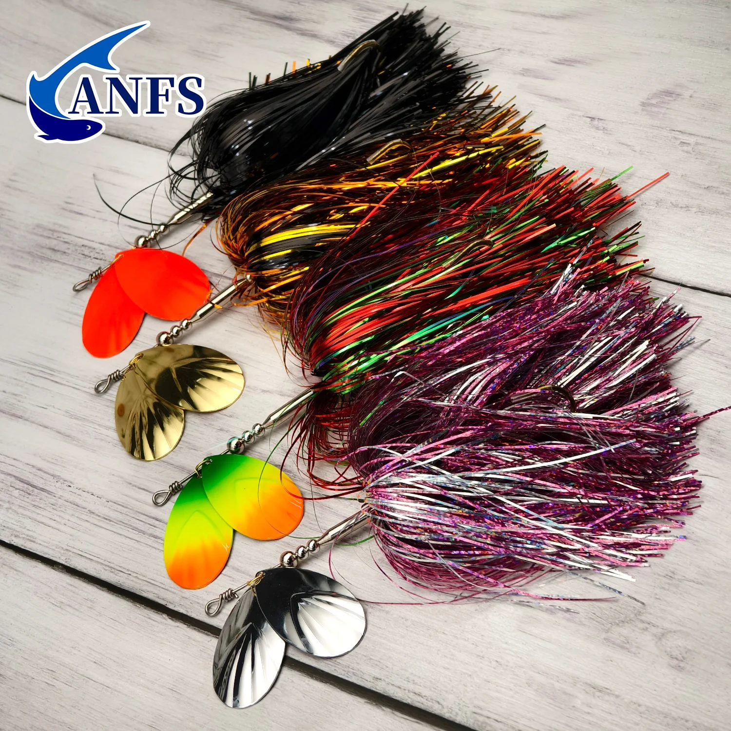 ANFS Mosky Pike Spinner Bucktail – Señuelo metal pesado para lucio - imagen 3