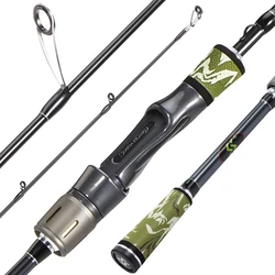 Sougayilang-caña de pescar giratoria de 2 secciones, señuelo giratorio de 180-210cm, pesca de agua dulce de trucha de lubina súper ligera y sensible