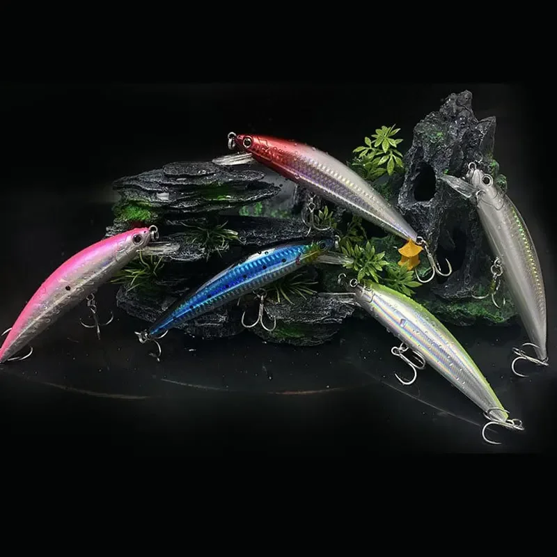 Señuelos de Pesca de pececillos de hundimiento pesado, cebo Artificial para lubina, accesorios de Swimbait de fundición larga, 140mm, 67g - imagen 4