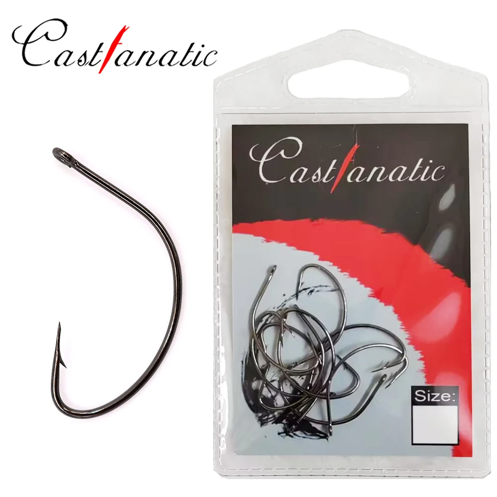 Anzuelo de pesca Thetime SENKO GAP ancho, anzuelos de púas de acero japonés, anzuelos circulares compensados para trucha, perca, lubina, accesorios de gusano suave