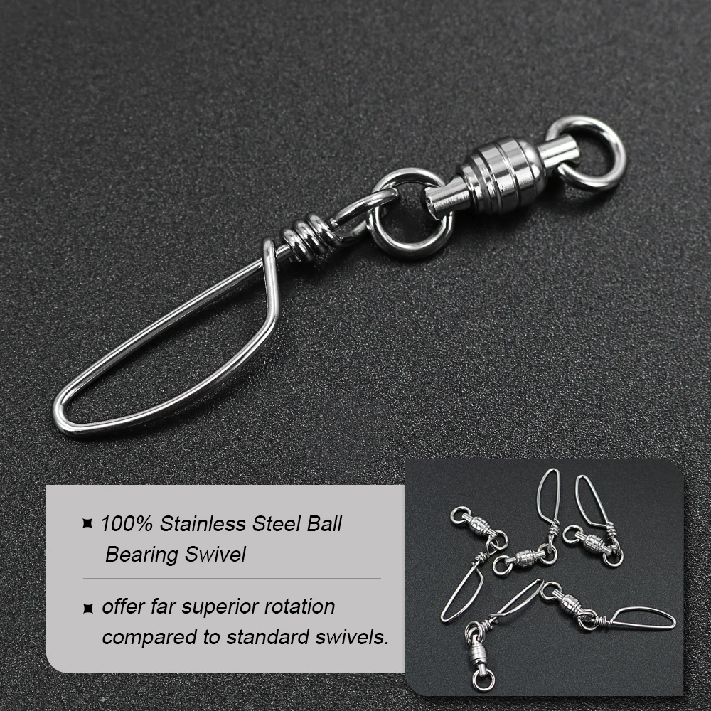 JIGGING PRO-rodamiento de bolas de acero inoxidable de alta potencia, giratorio con broche de torneo, accesorios para equipos de pesca en agua salada - imagen 4