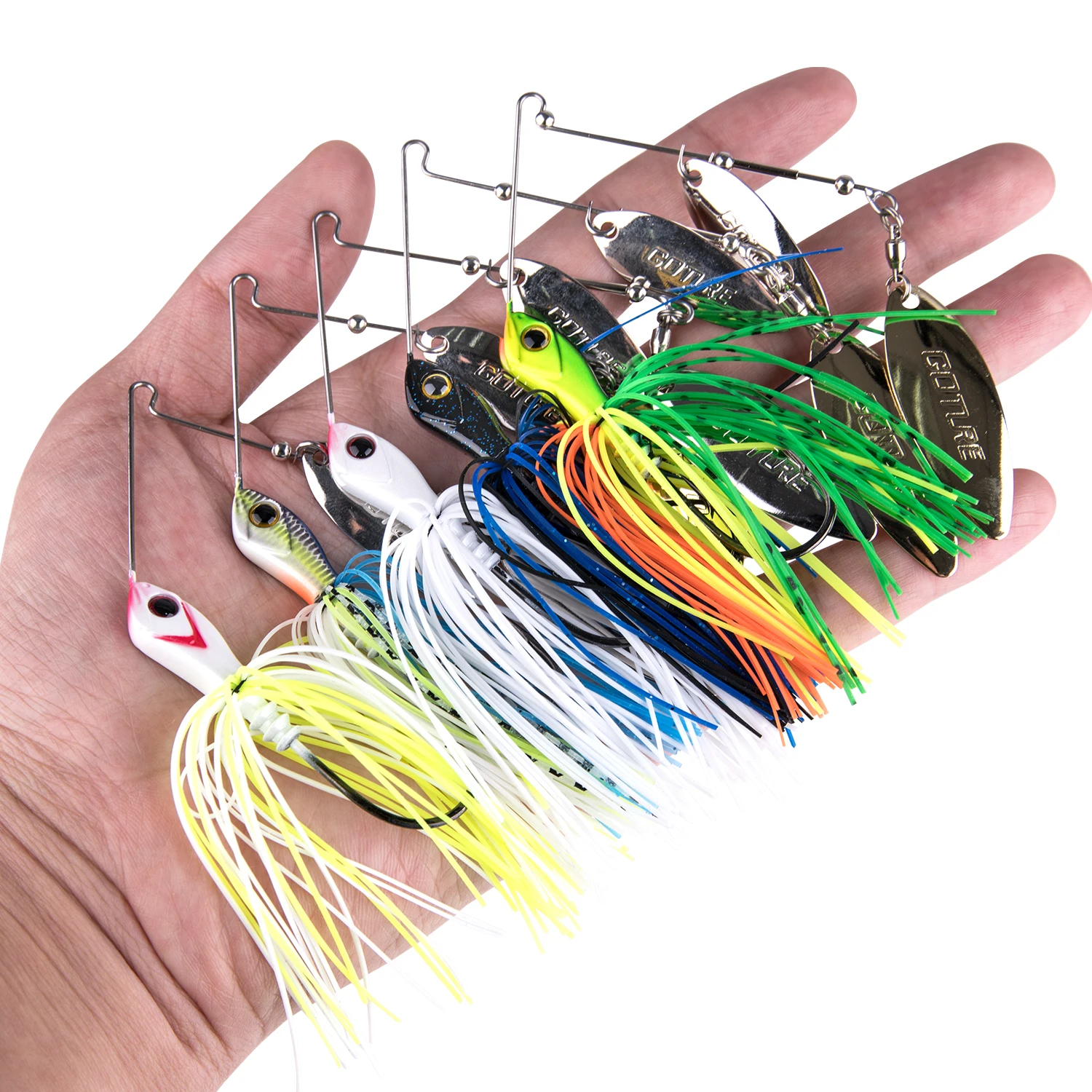 Goture-señuelo de pesca giratorio, 10g/14g, 1 unidad, plantilla de Metal, señuelo de Jigging, Spinners, cuchara, cebo giratorio Artificial para carpa lubina - imagen 3