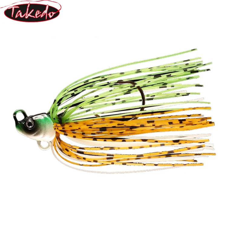 TAKEDO LD09-1 nueva plantilla de goma de silicona Micro Chatterbait Aojin gancho Wobbler Buzzbait Chatter cebos 9,5g para Lucio - imagen 2