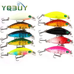 Señuelo de pesca de hundimiento lento, Minnow, 4cm, 3g, duro, Artificial, ojos 3D, Crankbait, Wobblers, aparejos de pesca