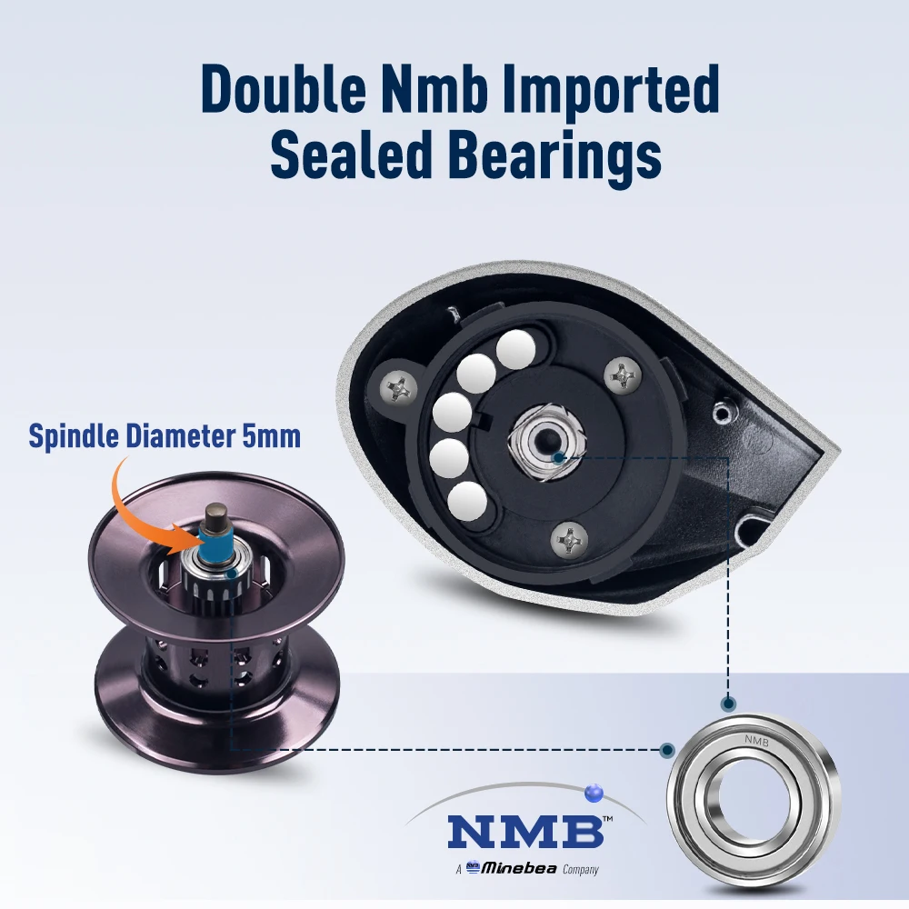 Kingdom New Silver Moon carretes Baitcasting 5kg potencia máxima 7,1: 1 relación de alta velocidad carretes de pesca de fibra de carbono 154g sistema de arrastre ligero - imagen 5