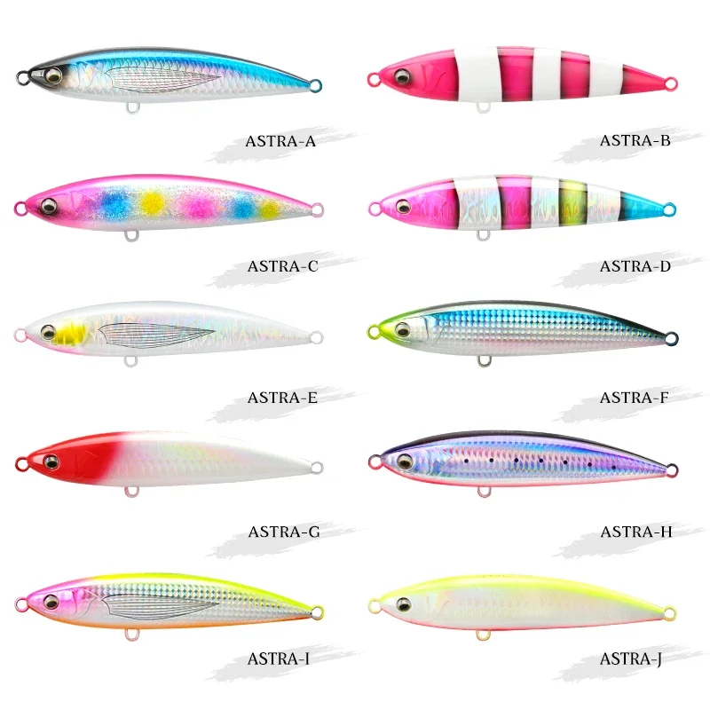 TSURINOYA-señuelos de pesca con lápiz Stickbait que se hunden, 150mm, 75g, ASTRA 150S, Wobbler, cebo duro Artificial para pesca de atún marino GT - imagen 4