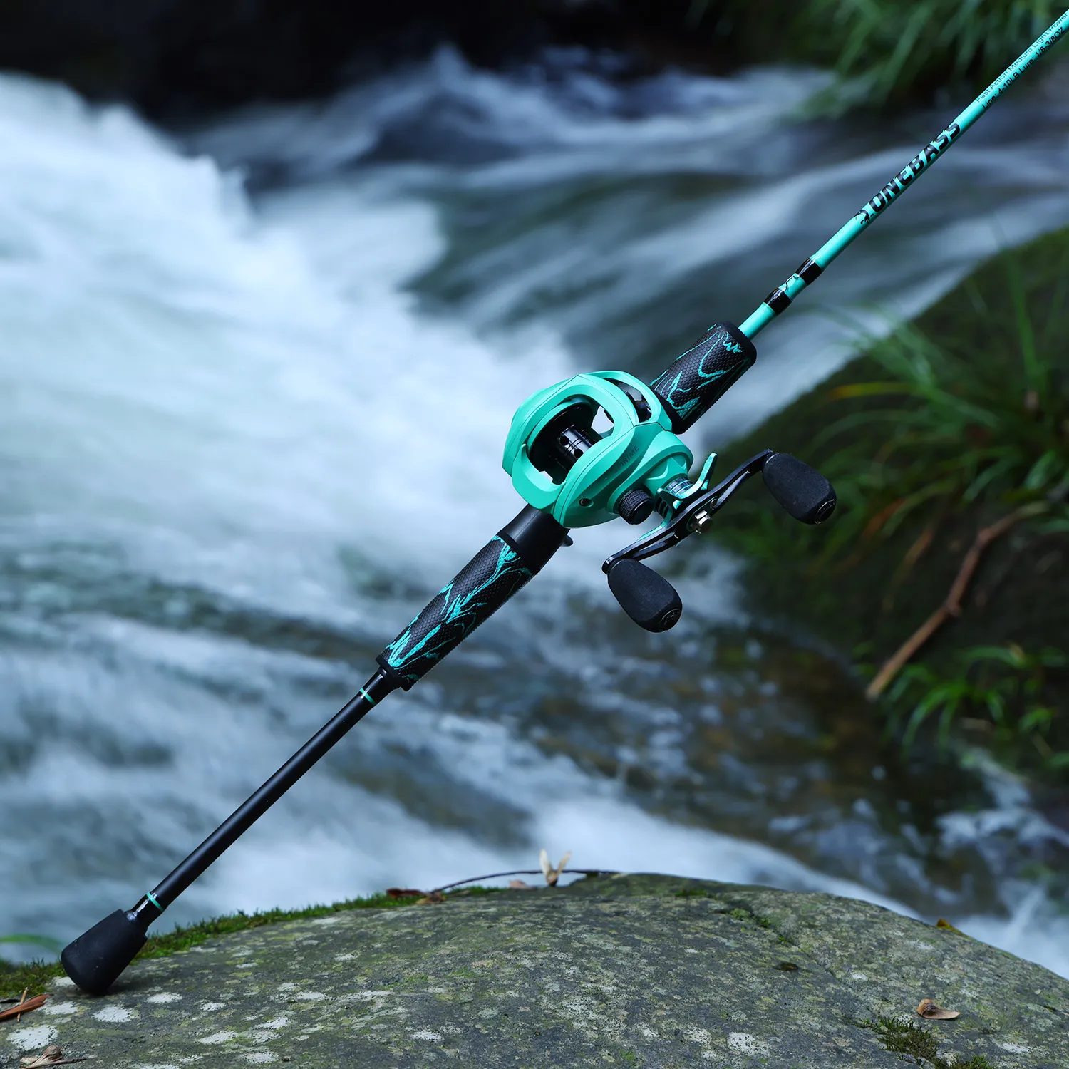 Sougayilang caña de pescar Baitcasting 2 secciones 1,8/198/2,1 m M ML MH caña de pescar arrastre máximo 4kg lubina trucha pesca con señuelo de agua dulce - imagen 5