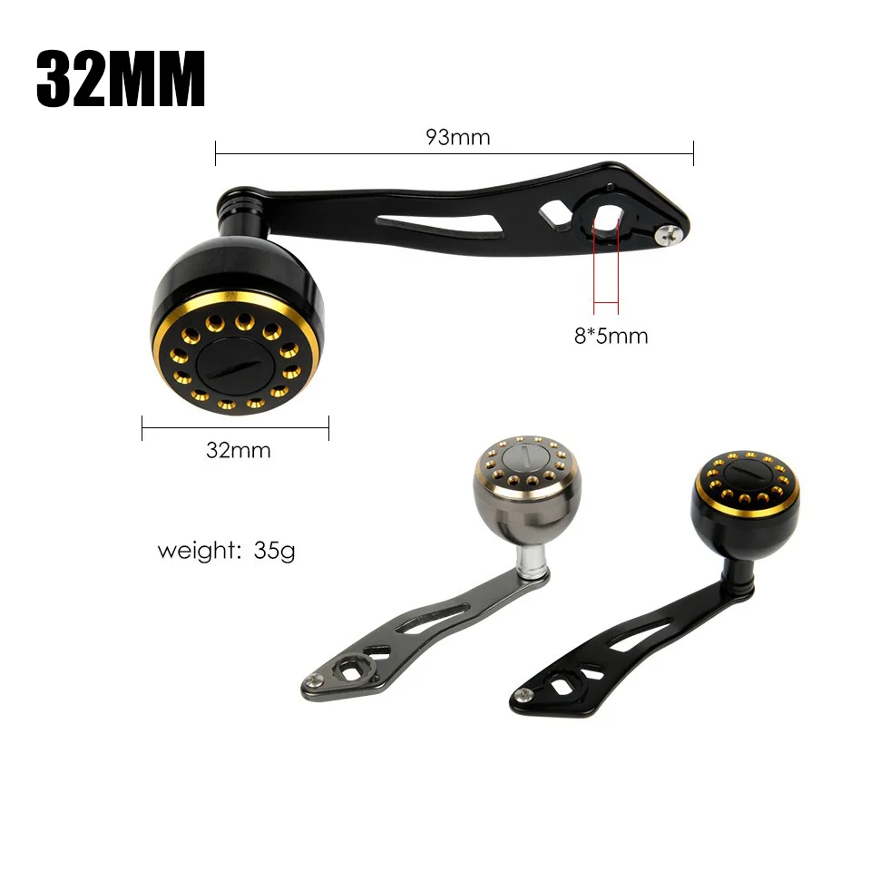 Mango de carrete Baitcasting 93mm – Aleación aluminio DAIWA SHIMANO - imagen 2