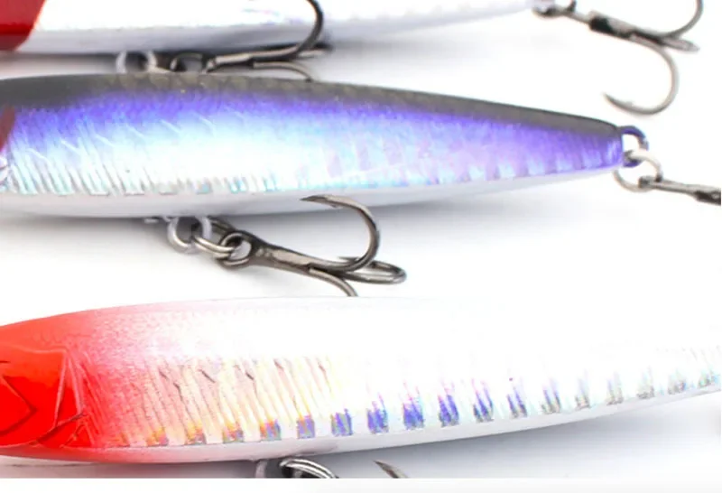 Nuevo señuelo tipo lápiz 10g14g18g 75mm 95mm Minnow Señuelos de pesca cebo duro alta calidad luz vibratoria Jigging Japón aparejos de pesca - imagen 5