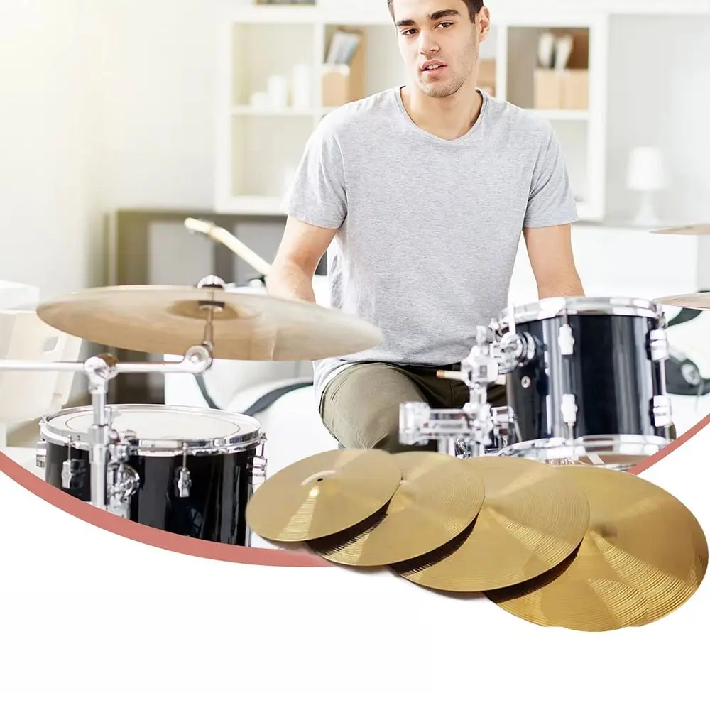 Platillos de latón para tambor, platillos de percusión contra salpicaduras, charles, tambor de Jazz, Accesorios para Instrumentos Musicales - imagen 5