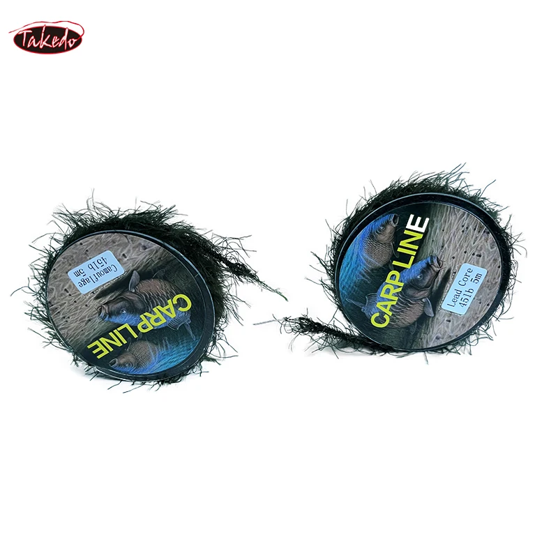 TAKEDO 5M Disguising Seagrass PE Braid Line Weeds Carp Line Lead Core Camouflage Fishing Line For Carp Fishing - imagen 4