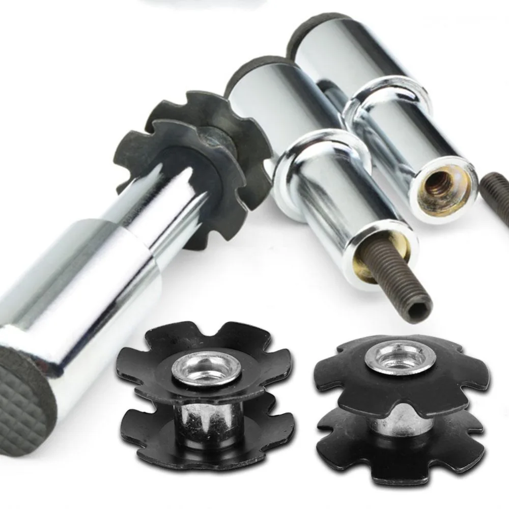 Tuerca estrella de acero de aleación de 8 Uds., fácil instalación, tuerca estrella ligera para horquilla de bicicleta negra para horquilla de bicicleta de 28,6mm/11,1 pulgadas - imagen 5