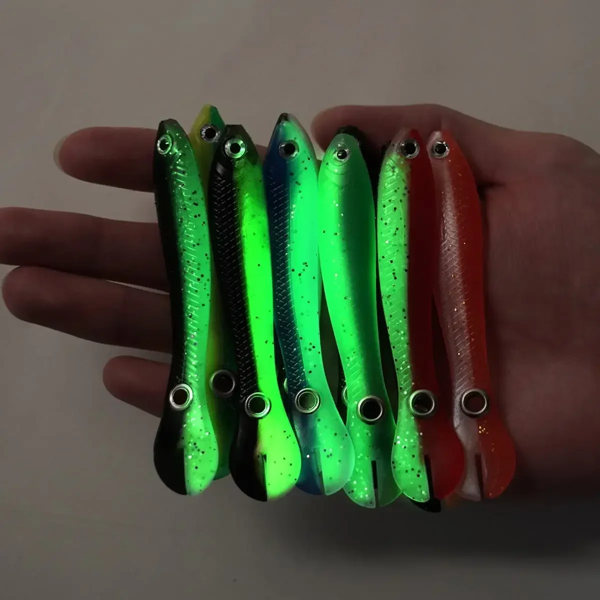 Cebo suave, señuelo de pesca biónico, señuelo simulado de silicona Artificial, cebo móvil de rebote, productos de pesca para aparejos de mar, Lucio, agua dulce - imagen 5