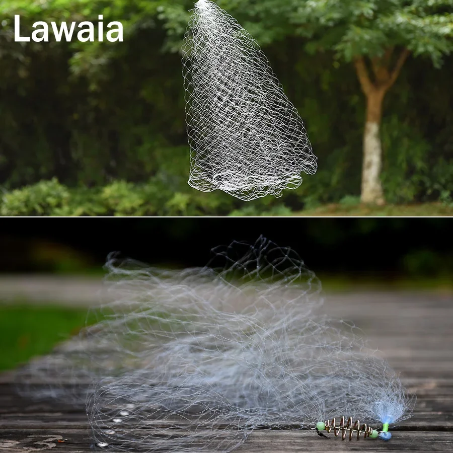 Lawaia red adhesiva de pesca con cuentas luminosas nocturnas, anillo de rodamiento de bolas, conector de red de enmalle fundido, herramientas de trampa de agua dulce, aparejos - imagen 5