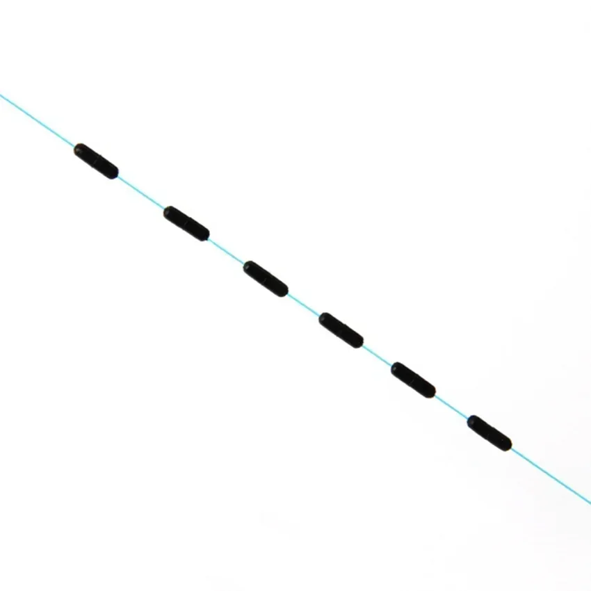 Tapón de goma negro cilíndrico M 6 en 1, flotador de pesca, tapón de frijol espacial, tapones de línea Folat, paradas de Bobber, Bobber de pesca - imagen 4