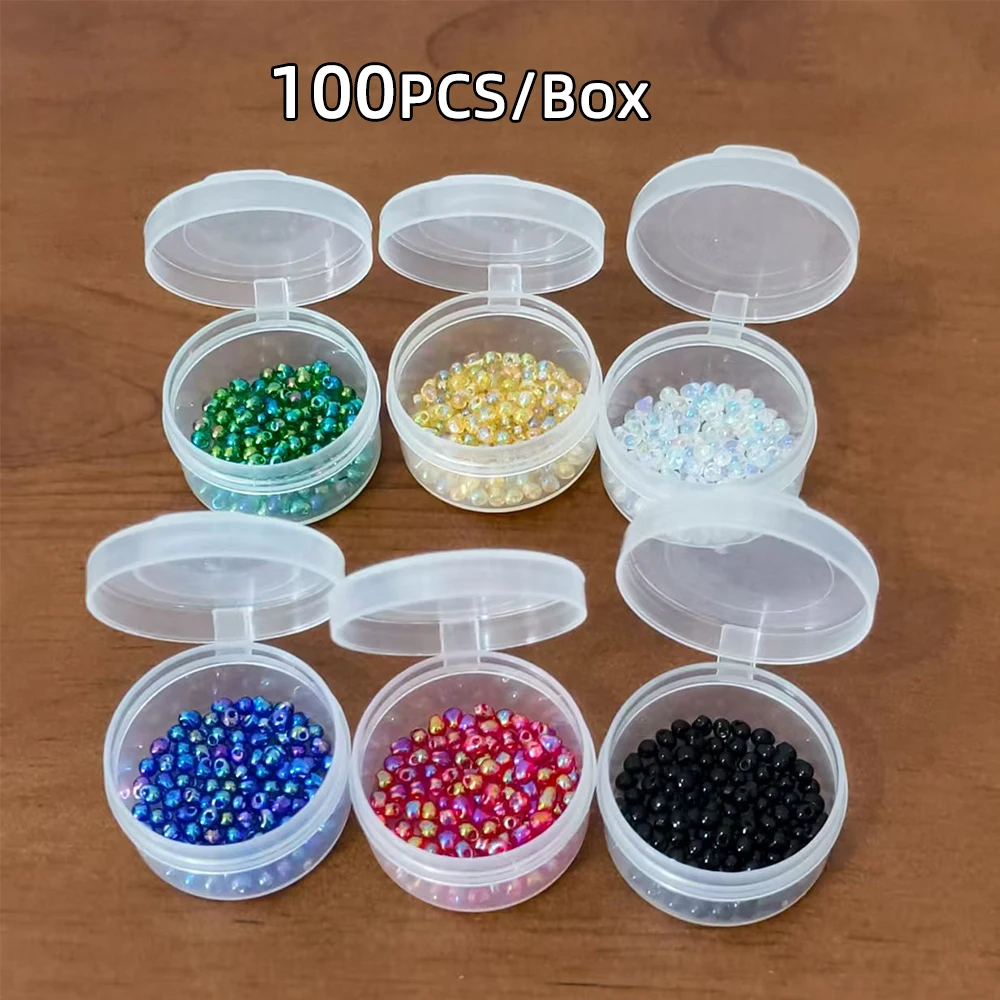 Wifreo 100 Uds 2,8mm cuentas con forma de burbuja Flash plástico ligero atado de moscas Material imita ojos de pez o la cabeza del señuelo de la ninfa - imagen 5