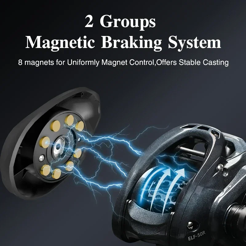 Carrete de pesca TSURINOYA 135g ultraligero 6,4:1 8,0:1 GENIUS 50 6,5g carrete poco profundo juego de luz de agua salada carrete de Baitcasting - imagen 4