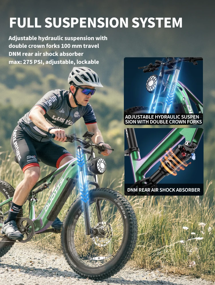 DUOTTS E26 Bicicleta Eléctrica – Neumáticos Gruesos Frenos Hidráulicos - imagen 4