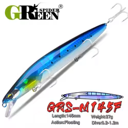 Señuelo Crankbait Greenspider Minnow – Hoja flash para lubina