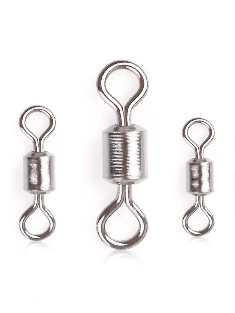 Conector giratorio acero inoxidable para pesca de carpa anillo sólido