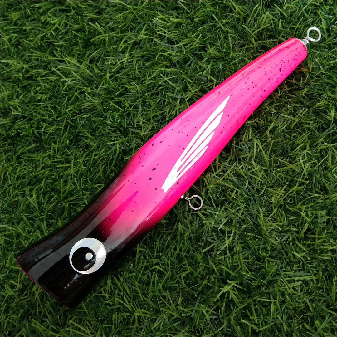 Swolfy-señuelo de pesca de 21cm y 100g, cebo Popper Topwater de madera, cebo duro, Wobblers flotantes artificiales, aparejos de pesca de plástico, 1 ud. - imagen 3