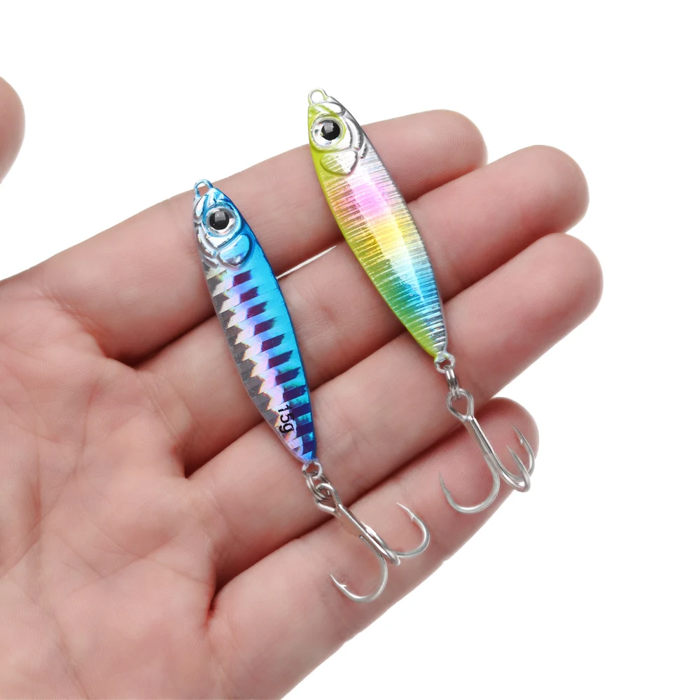 Cebo duro de Metal para pesca, artificial de señuelo 10/15/20/30g, Crankbait colorido, cebos giratorios que se hunden, aparejos de pesca brillantes - imagen 2