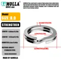 silver 8mm 100pcs