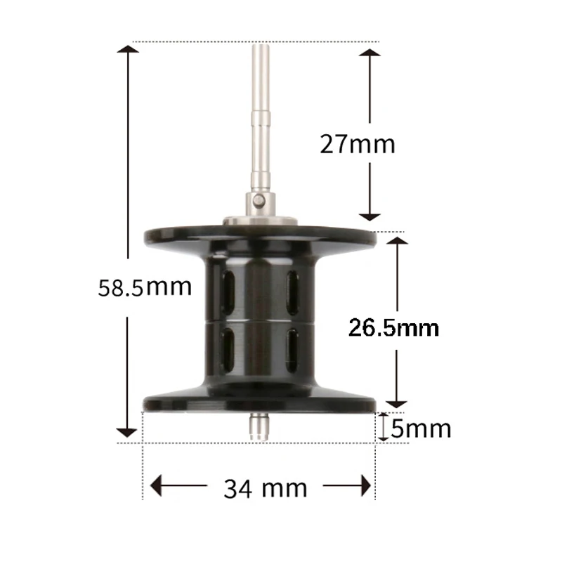 Repuesto de carrete de pesca, pieza de repuesto de carrete de fundición de cebo, 16,5g - imagen 4