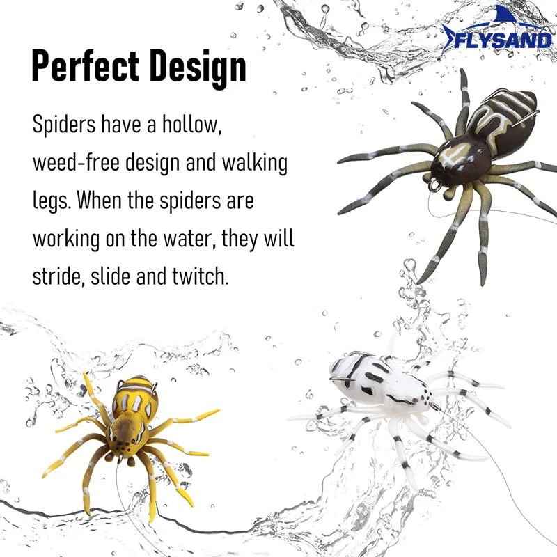 Movimiento en agua - Simulación de araña escapando