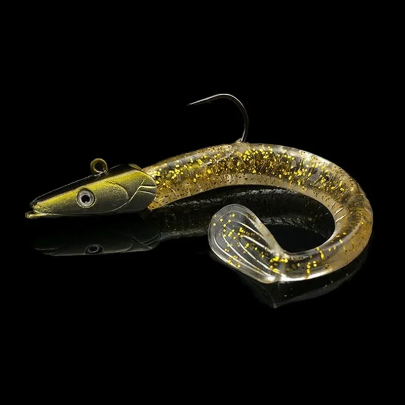 5 uds 11cm 22g cabeza de plomo cebo brillante cebo Artificial un solo gancho Swimbait cuerpo de PVC suave señuelo de pesca ganchos - imagen 2