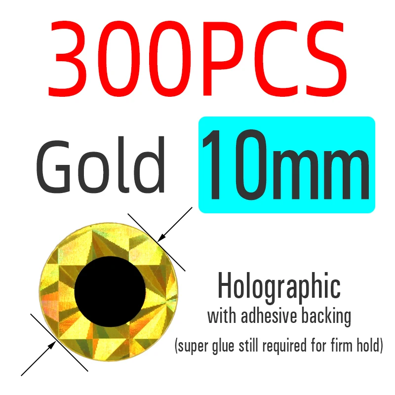 10mm Gold 300pcs