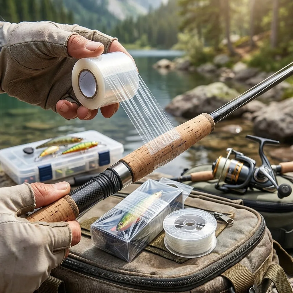 Film Estirable para Aparejos de Pesca – Autoadhesivo Transparente - imagen 2
