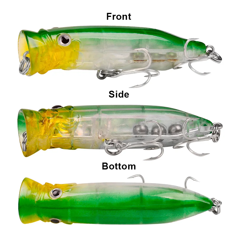 Mini Señuelos de Pesca Popper, cebo duro Artificial flotante de 7cm y 9g, Minnow japonés, trucha, lubina, carpa, 1 piezas - imagen 4